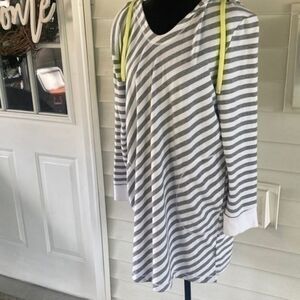 DKNY large hooded tunic sweater​​​